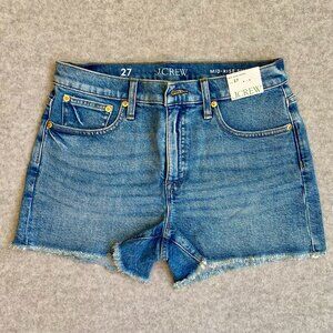 🌷 J. Crew Mid-rise Denim Shorts in Lakeshore Wash